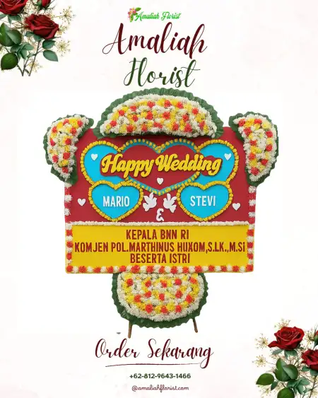 Papan Bunga Pernikahan Sangup